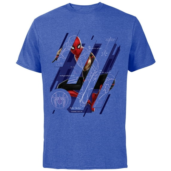 Marvel Spider-Man: No Way Home Spidey Tech - Short Sleeve Cotton T-Shirt for Adults - Customized-Royal Heather