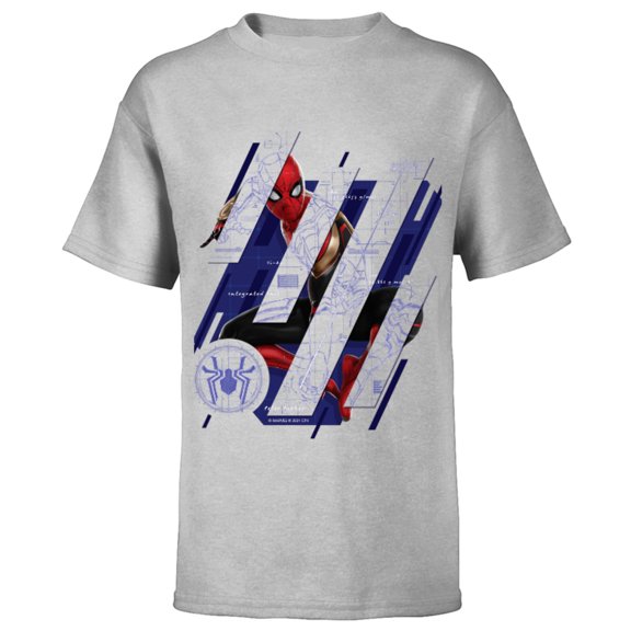 Marvel Spider-Man: No Way Home Spidey Tech - Short Sleeve T-Shirt for Kids – Customized-Athletic Heather