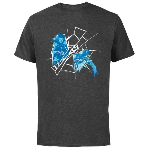 Marvel Spider-Man: No Way Home Spidey and Doctor Strange Web - Short Sleeve Cotton T-Shirt for Adults - Customized-Charcoal