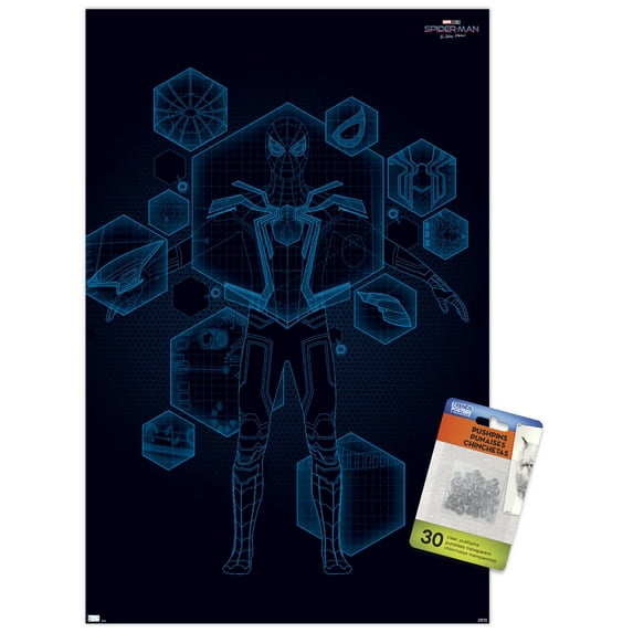 Marvel Spider-Man: No Way Home - Tech 14.72" x 22.37" Poster, by Trends International