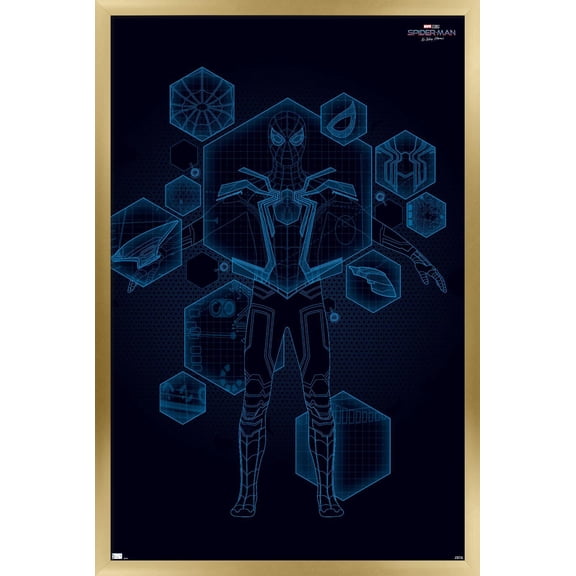 Marvel Spider-Man: No Way Home - Tech 16.5" x 24.25" Framed Poster, by Trends International