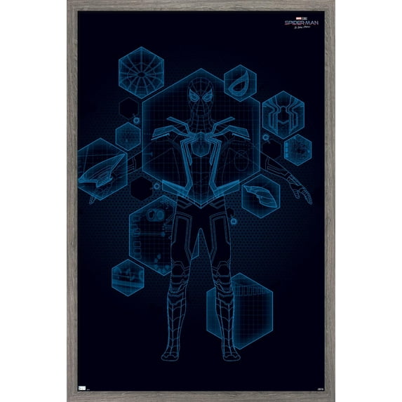 Marvel Spider-Man: No Way Home - Tech 16.5" x 24.25" Framed Poster, by Trends International