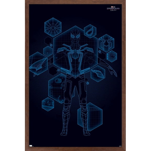 Marvel Spider-Man: No Way Home - Tech Wall Poster, 22.375" x 34" Framed