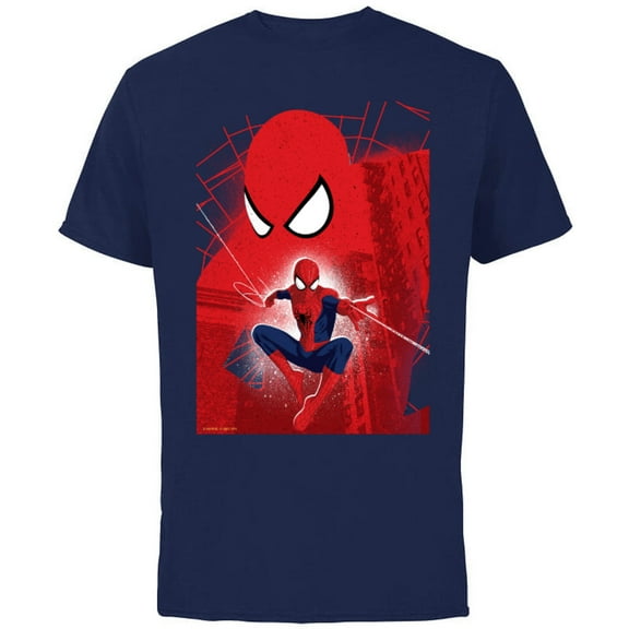 Marvel Spider-Man: No Way Home The Amazing Spider-Man - Short Sleeve Cotton T-Shirt for Adults – Customized-Navy