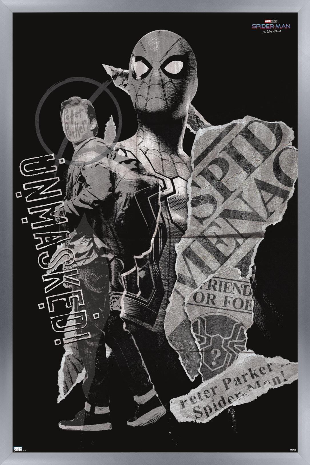 Marvel Spider-Man: No Way Home - Unmasked Wall Poster, 22.375" x 34" Framed