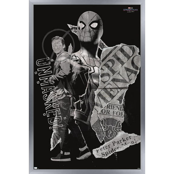 Marvel Spider-Man: No Way Home - Unmasked Wall Poster, 22.375" x 34" Framed