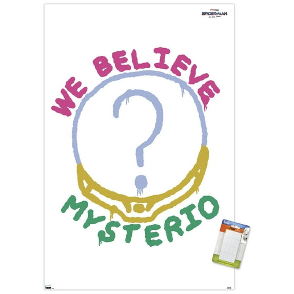 Marvel Spider-Man: No Way Home - We Believe Mysterio 14.72" x 22.37" Poster, by Trends International