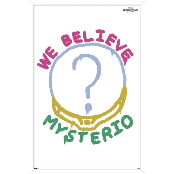 Marvel Spider-Man: No Way Home - We Believe Mysterio 16.5" x 24.25" Framed Poster, by Trends International
