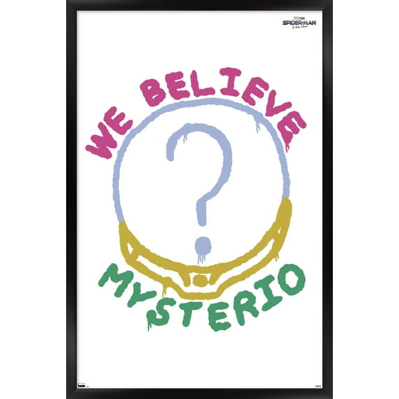 Marvel Spider-Man: No Way Home - We Believe Mysterio 16.5" x 24.25" Framed Poster, by Trends International