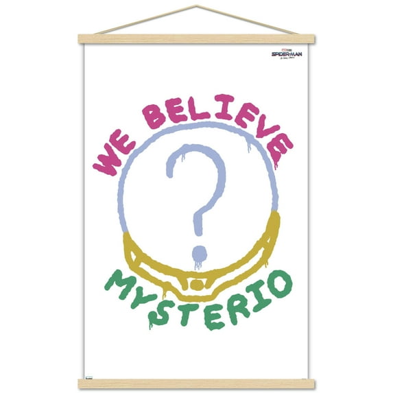 Marvel Spider-Man: No Way Home - We Believe Mysterio 24" x 40" Framed Poster, by Trends International