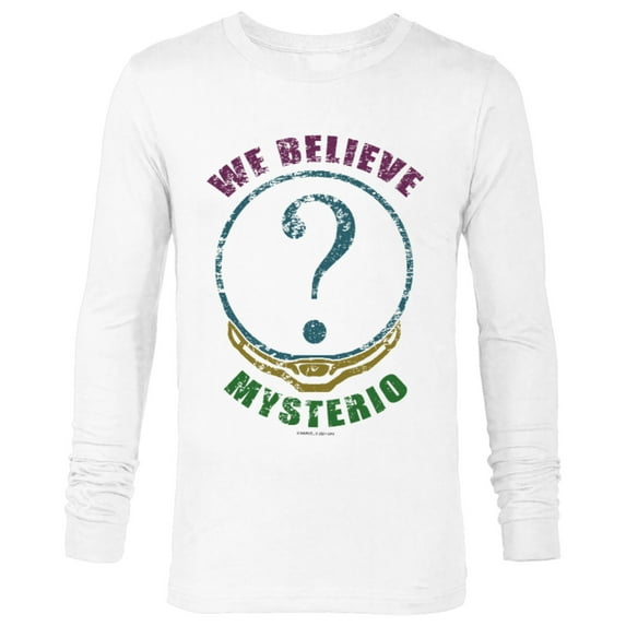 Marvel Spider-Man: No Way Home We Believe Mysterio - Long Sleeve T-Shirt for Men – Customized-White
