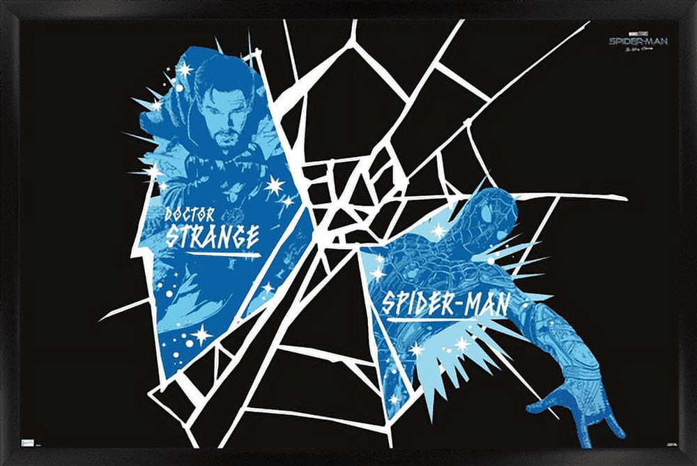 Marvel Spider-Man: No Way Home - Web Wall Poster, 22.375" x 34", Framed