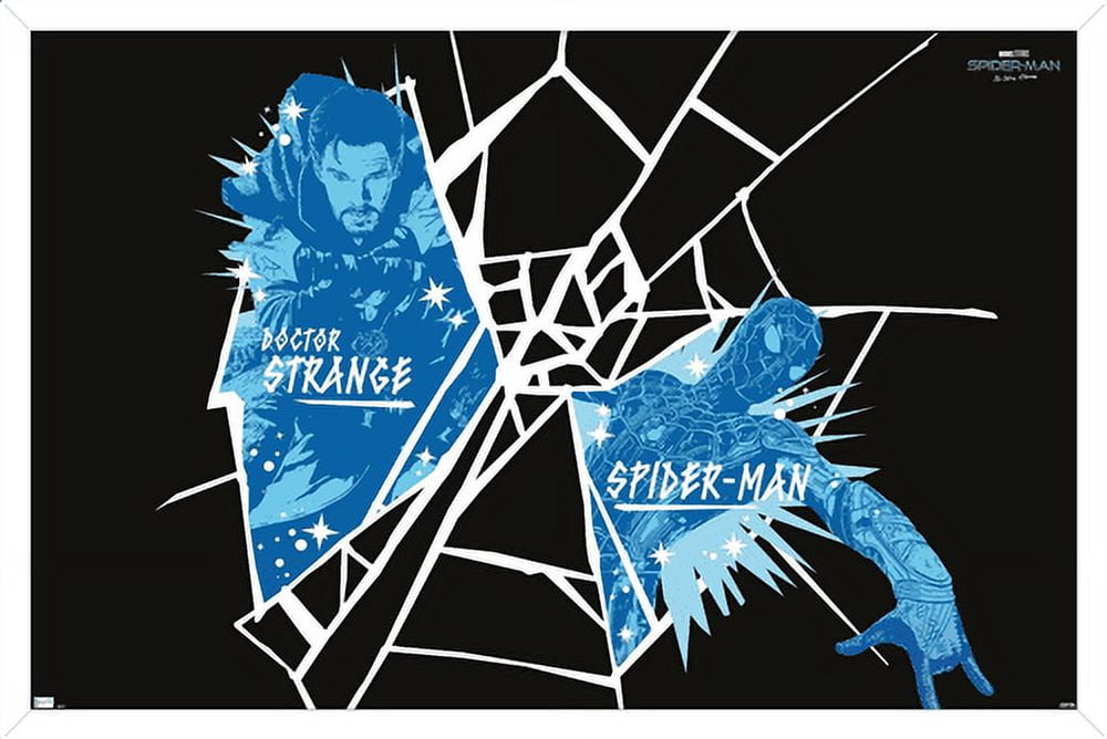 Marvel Spider-Man: No Way Home - Web Wall Poster, 22.375" x 34", Framed