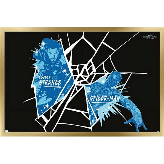 Marvel Spider-Man: No Way Home - Web Wall Poster, 22.375" x 34", Framed