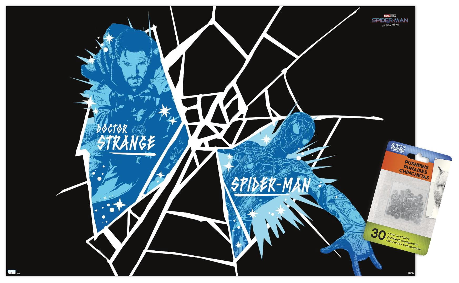 Marvel Spider-Man: No Way Home - Web Wall Poster with Pushpins, 14.725" x 22.375"