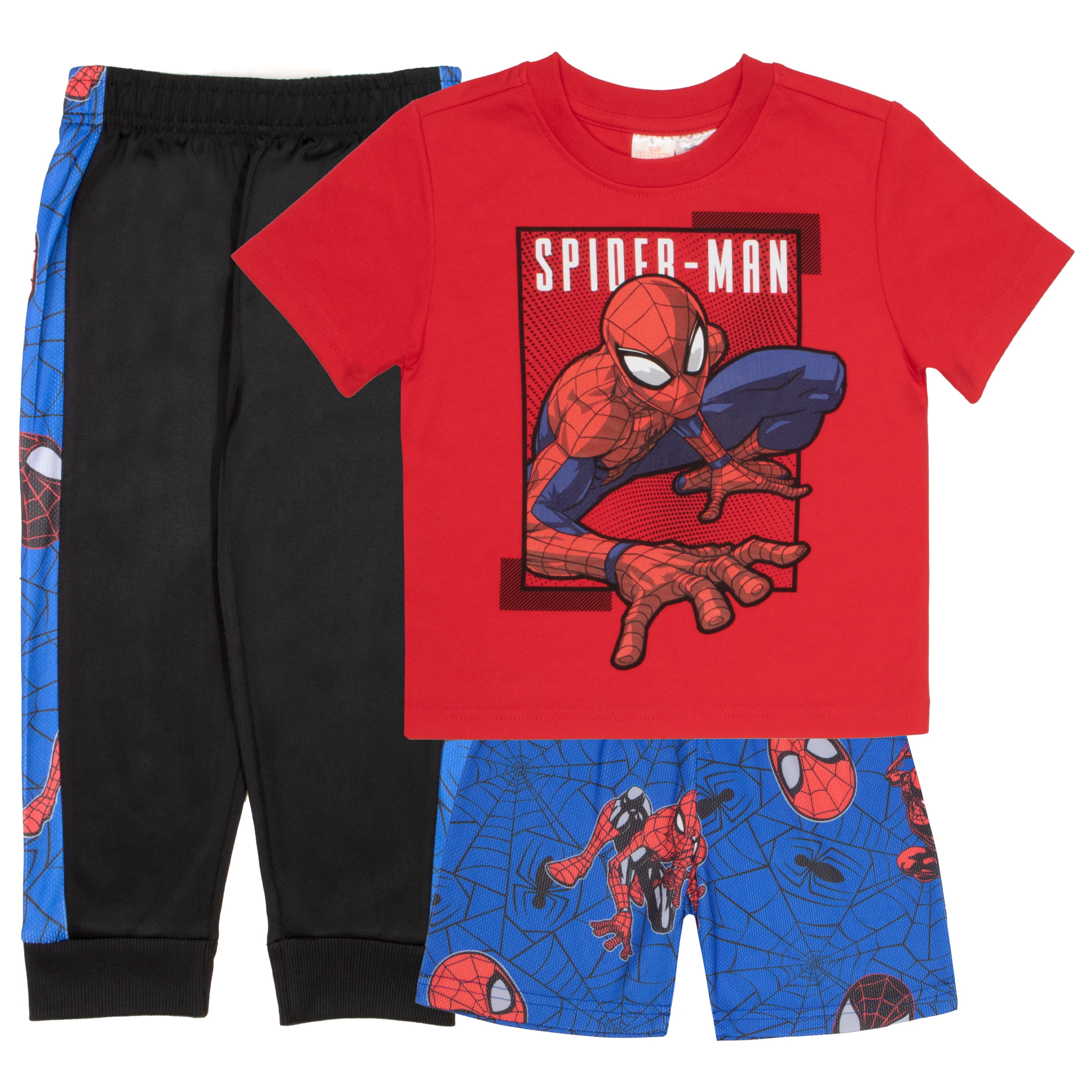 Marvel Classic Spiderman Boys Short Sleeve Tee Shirt T, Blu