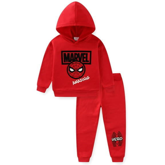 Marvel Spider-Man Pullover Hoodie and Pants Set (Boys), 2 Piece Set, Sizes 3T-7