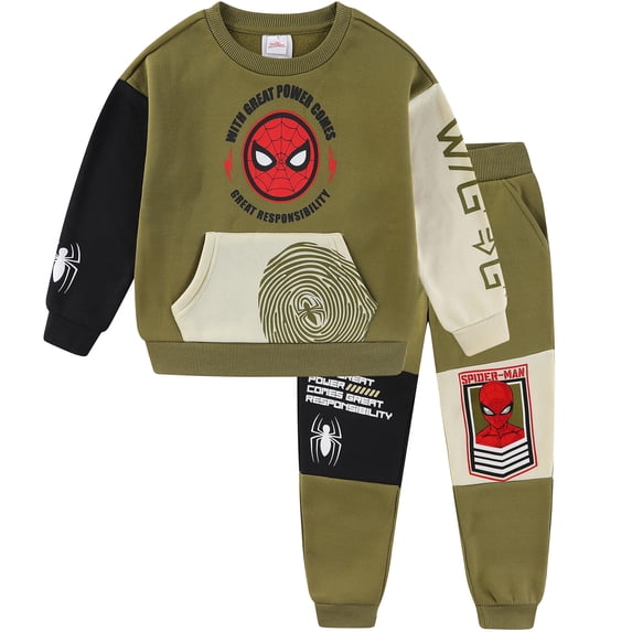 Marvel Spider-Man Pullover Sweatshirt and Jogger Pants (Boys), 2 Piece Set, Sizes 4-16