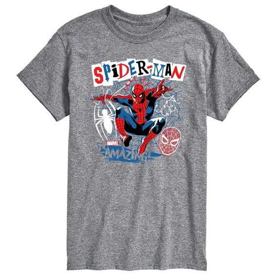 Marvel Spider-Man - Punk Poster Style - Men's Short Sleeve Graphic T-Shirt
