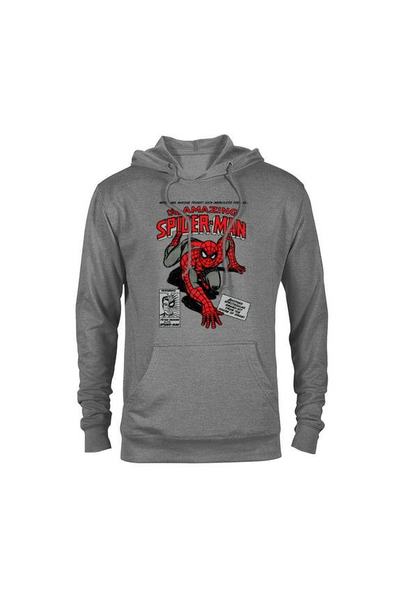 Spider-Man Retro Comic - Pullover Hoodie for Adults -Customized-Graphite Heather