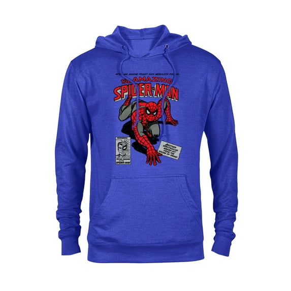 Marvel Spider-Man Retro Comic - Pullover Hoodie for Adults -Customized-Royal Heather