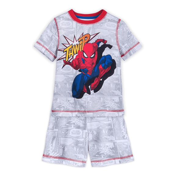 Marvel Spider-Man Short Sleep Set for Boys, Spiderman PJs Set For Kids Size 4