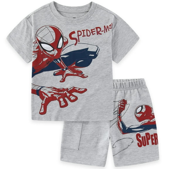 Marvel Spider-Man Short Sleeve T-Shirt and French Terry Shorts Set (Boys), 2 Piece Set, Sizes 4-12