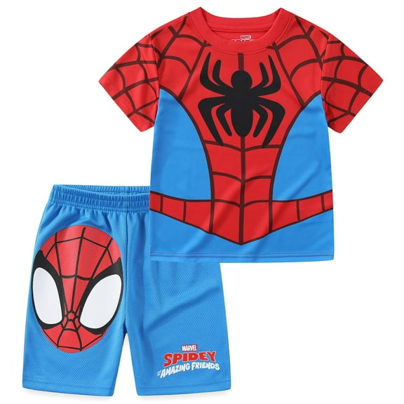 Marvel Spider-Man Short Sleeve T-Shirt and Shorts Set (Boys), 2 Piece Set, Sizes 2T-5