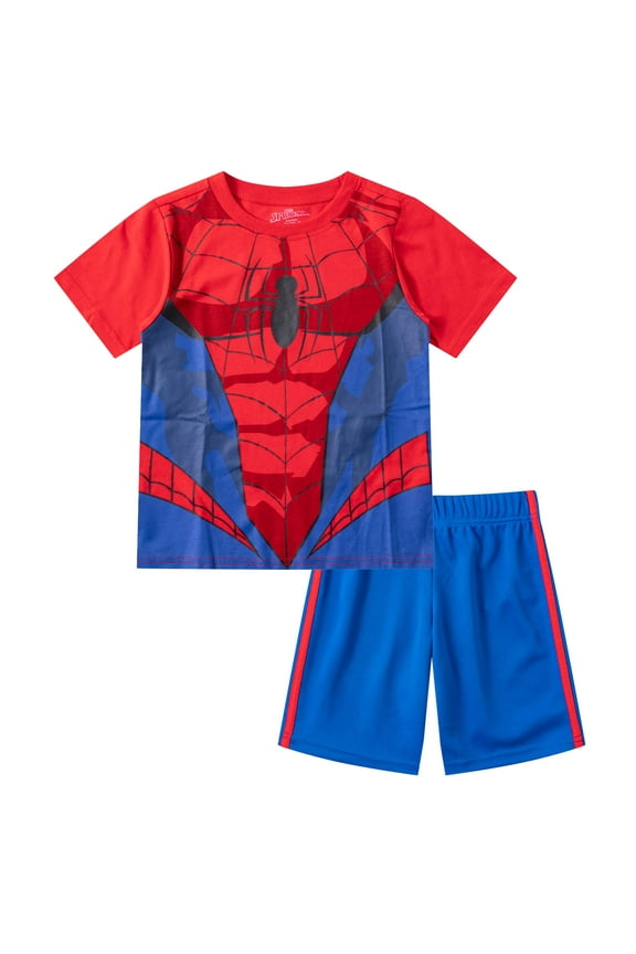 Spider-Man Short Sleeve T-Shirt and Shorts Set (Boys), 2 Piece Set, Sizes 2T-7
