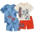 thumbnail image 1 of Marvel Spider-Man Short Sleeve T-Shirts and Shorts Set (Boys), 4 Piece Set, Sizes 4-7, 1 of 7