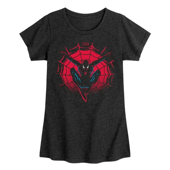 Marvel Spider-Man - Silhouette - Toddler And Youth Girls Fitted Short Sleeve Graphic T-Shirt