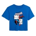 thumbnail image 1 of Marvel - Spider-Man Sketch Blocks - Juniors Cropped Graphic T-Shirt, 1 of 4