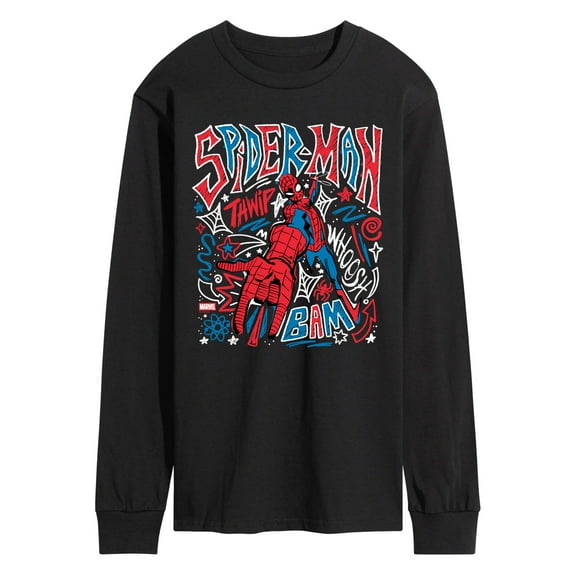 Marvel - Spider-Man Sketchy Doodles - Men's Long Sleeve Graphic T-Shirt