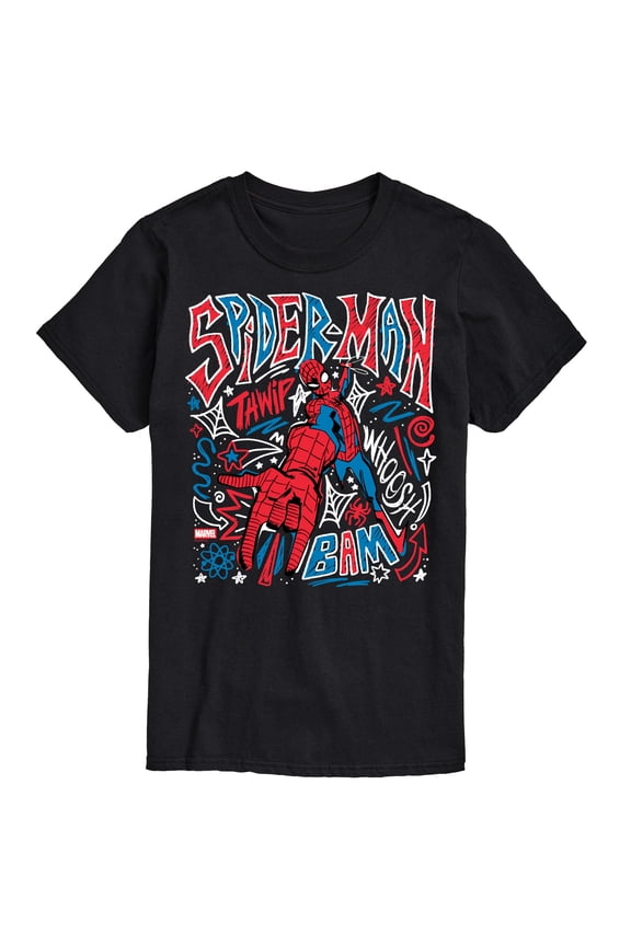 - Spider-Man Sketchy Doodles - Men's Short Sleeve Graphic T-Shirt