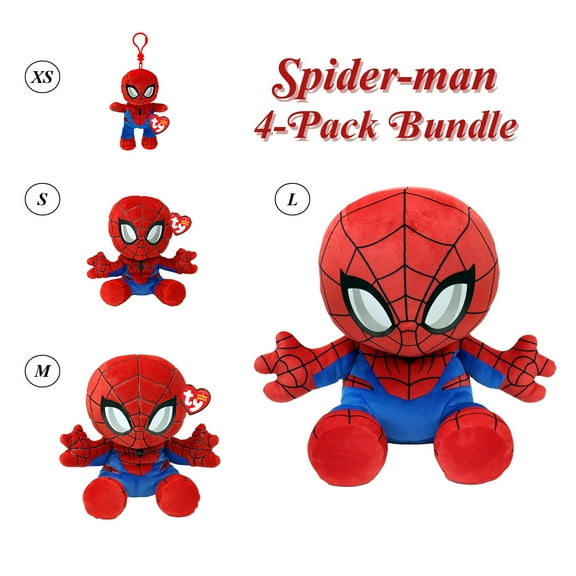 Marvel Spider-Man Soft Body 4 Pack Bundle