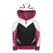Marvel Spider-Man Spider-Gwen Ghost Spider Big Girls Fleece Zip Up Hoodie