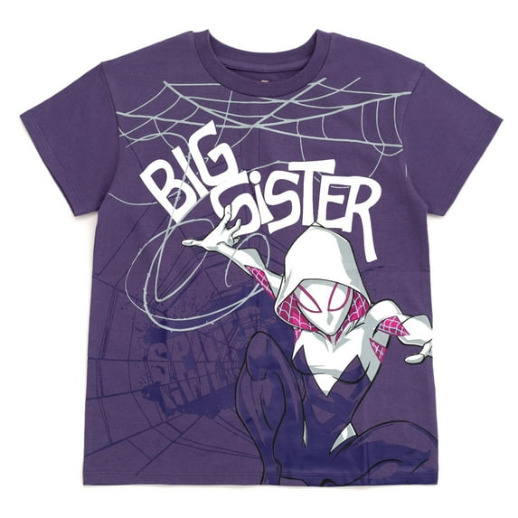 Marvel Spider-Man Spider-Gwen Ghost Spider Drop Shoulder T-Shirt Toddler to Big Kid