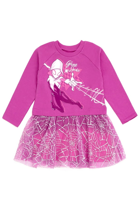 Spider-Man Spider-Gwen Ghost Spider French Terry Dress Toddler to Big Kid