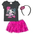 thumbnail image 1 of Marvel Spider-Man Spider-Gwen Ghost Spider Little Girls T-Shirt Tulle Skirt and Headband 3 Piece Outfit Set Toddler to Big Kid, 1 of 5