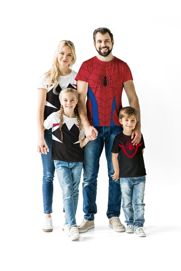 Spider-Man Spider-Gwen Ghost Spider Toddler Boy Girl Matching Family Cosplay T-Shirt 5T