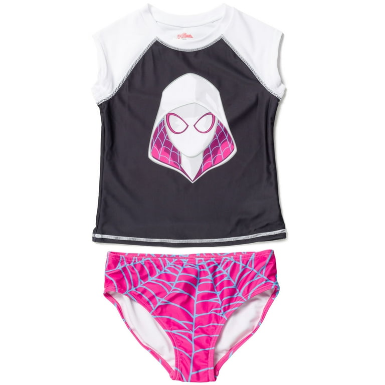Marvel Spider-Man Spider-Gwen Rash Guard Bikini Bottom Bathing