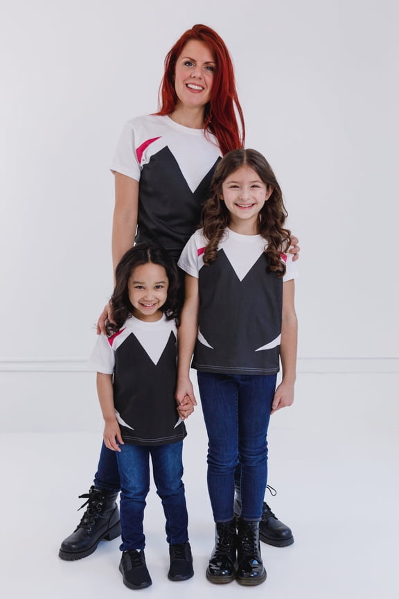 Spider-Verse Women's Cosplay Short Sleeve T-Shirt Magenta Ghost Spider