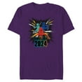 thumbnail image 1 of Marvel Spider-Man Spider-Gwen Miles Morales Family Trip 2024 - Short Sleeve Blended T-Shirt for Adults - Customized-Purple, 1 of 5