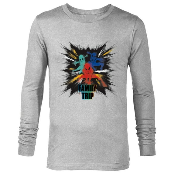 Marvel Spider-Man Spider-Gwen Miles Morales Family Trip - Long Sleeve T-Shirt for Men - Customized-Athletic Heather