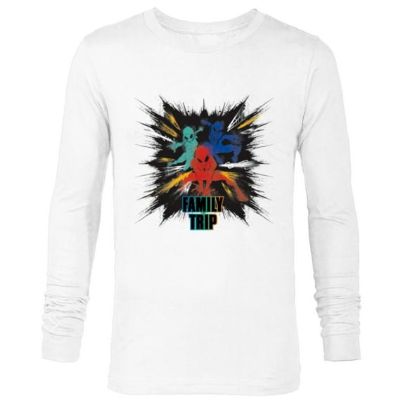 Marvel Spider-Man Spider-Gwen Miles Morales Family Trip - Long Sleeve T-Shirt for Men - Customized-White