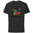 thumbnail image 1 of Marvel Spider-Man Spider-Gwen Miles Morales Family Trip - Short Sleeve Cotton T-Shirt for Adults - Customized-Black, 1 of 5