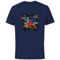 thumbnail image 1 of Marvel Spider-Man Spider-Gwen Miles Morales Family Trip - Short Sleeve Cotton T-Shirt for Adults - Customized-Navy, 1 of 5