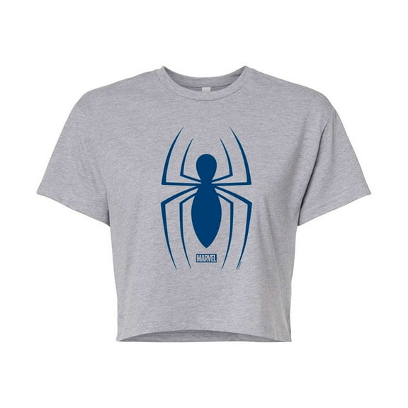 Marvel Spider-Man - Spider Logo - Juniors Cropped Graphic T-Shirt