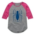 thumbnail image 1 of Marvel Spider-Man - Spider Logo - Toddler And Youth Girls Shirt Tail Raglan, 1 of 4