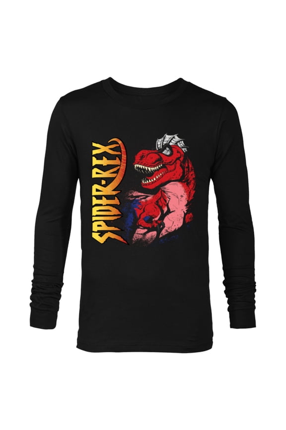 Spider-Man Spider-Rex Comic Style - Long Sleeve T-Shirt for Men - Customized-Black